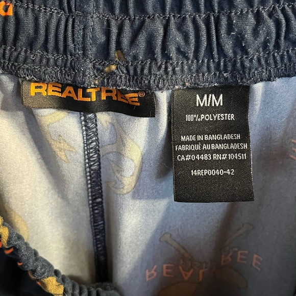 NWOT Realtree Blue Lounge Pants with Orange Logo - Picture 2 of 3